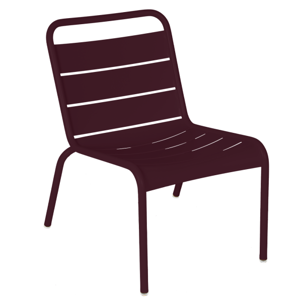 Black Cherry Luxembourg Outdoor Lounge Chair By Fermob in Black Cherry