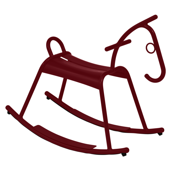Black Cherry Adada Childrens Metal Rocking Horse By Fermob in Black Cherry