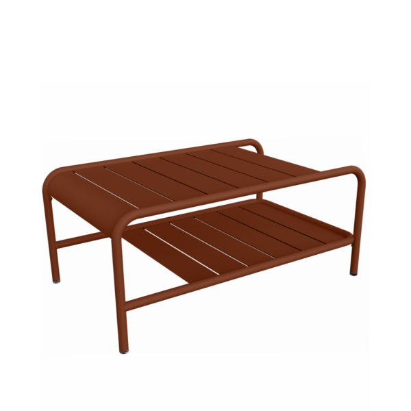 Red Ochre Luxembourg Low Table 90 x 55cm By Fermob in Red Ochre