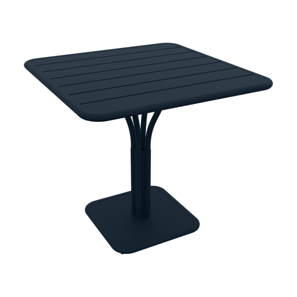 Deep Blue Luxembourg Pedestal Table 80 x 80cm By Fermob in Deep Blue