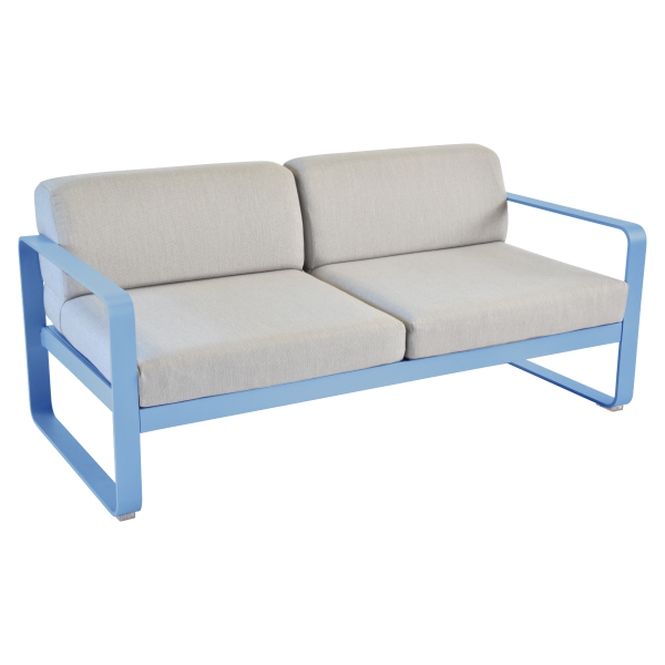 Maya Blue Bellevie 2 Seater Outdoor Sofa By Fermob in Maya Blue