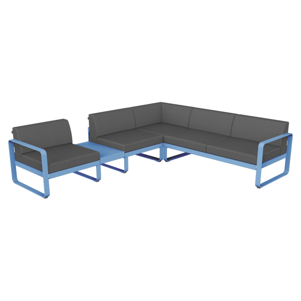 Maya Blue Bellevie Outdoor Modular Composition 3 By Fermob in Maya Blue