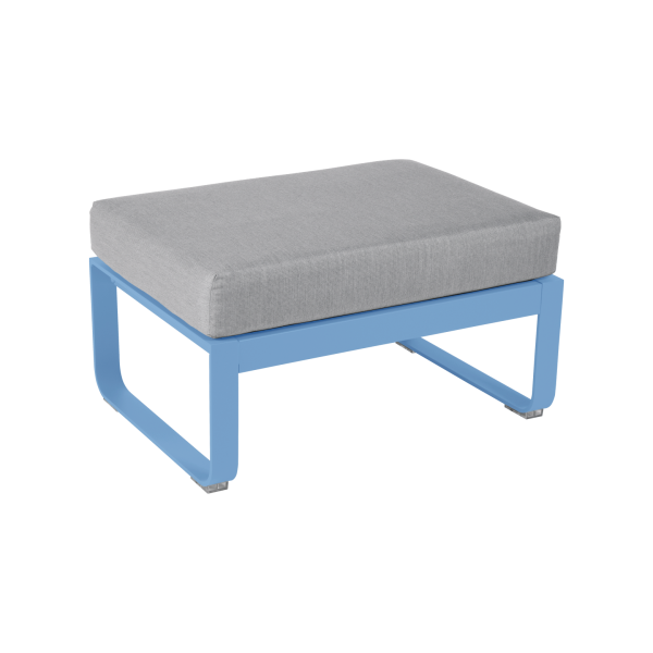 Maya Blue Bellevie Outdoor Modular 1 Seater Ottoman By Fermob in Maya Blue