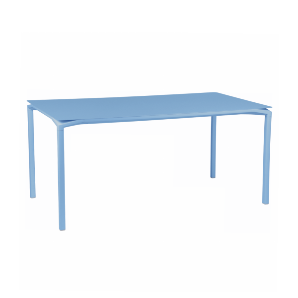 Maya Blue Calvi Aluminium Outdoor Dining Table 160 x 80cm By Fermob in Maya Blue