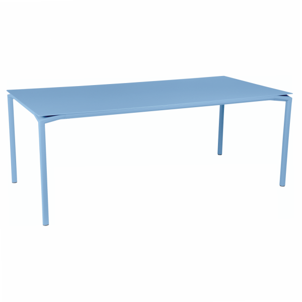 Maya Blue Calvi Aluminium Outdoor Dining Table 195 x 95cm By Fermob in Maya Blue