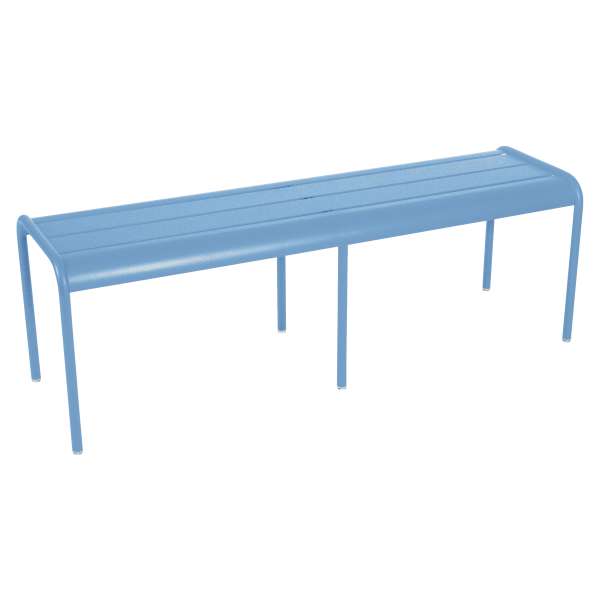 Maya Blue Luxembourg Outdoor Dining Bench By Fermob in Maya Blue