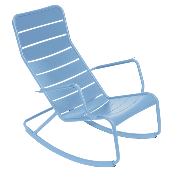 Maya Blue Luxembourg Outdoor Rocking Chair By Fermob in Maya Blue