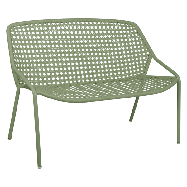 Cactus Croisette Outdoor Casual Bench Two Seater By Fermob in Cactus