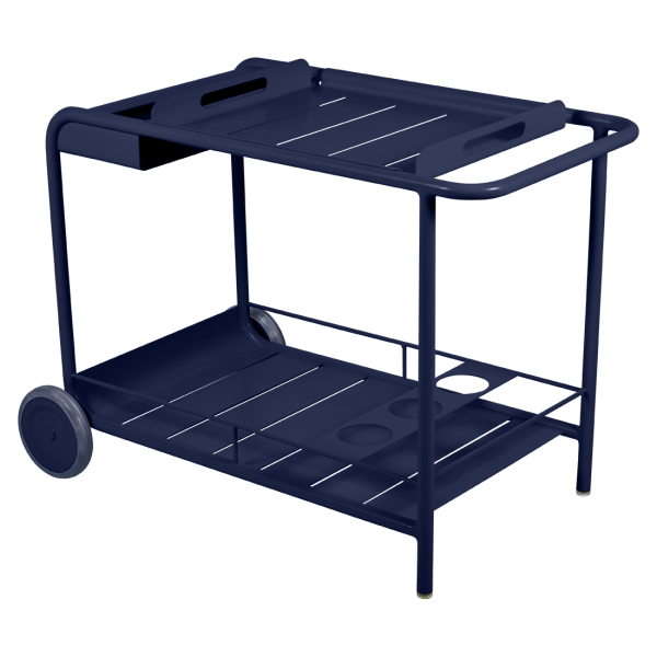 Deep Blue Luxembourg Outdoor Bar Trolley By Fermob in Deep Blue