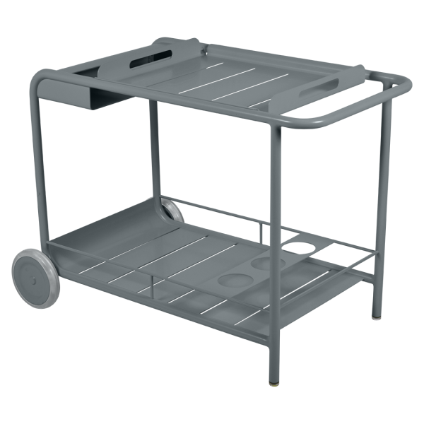 Storm Grey Luxembourg Outdoor Bar Trolley By Fermob in Storm Grey