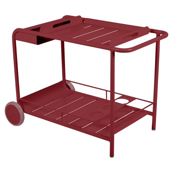 Chilli Luxembourg Outdoor Bar Trolley By Fermob in Chilli