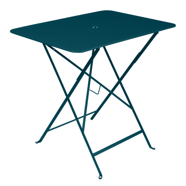Acapulco Blue Bistro Outdoor Folding Table Rectangle 77 x 57cm By Fermob in Acapulco Blue