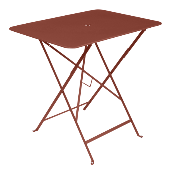 Red Ochre Bistro Outdoor Folding Table Rectangle 77 x 57cm By Fermob in Red Ochre