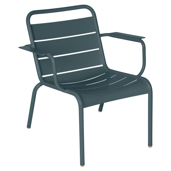 Storm Grey Luxembourg Outdoor Lounge Armchair By Fermob in Storm Grey
