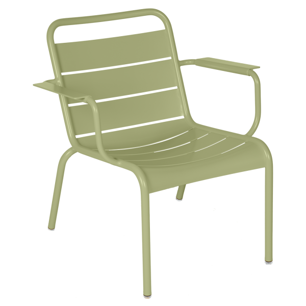 Willow Green Luxembourg Outdoor Lounge Armchair By Fermob in Willow Green