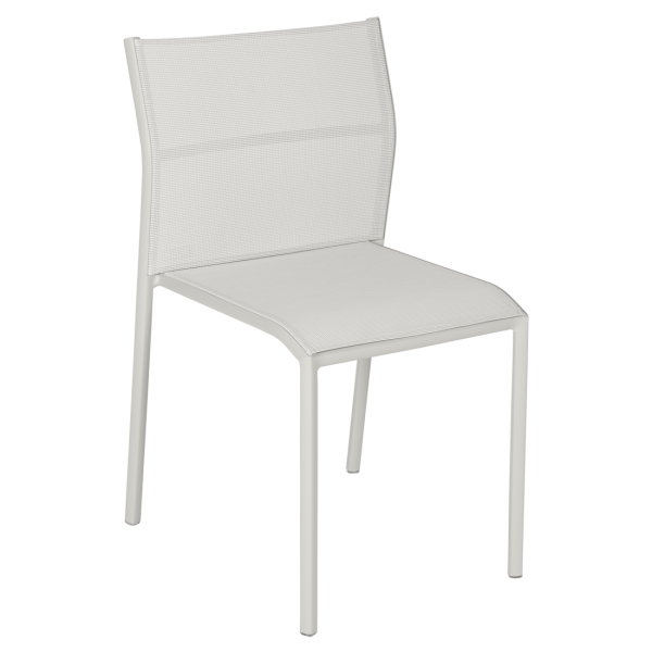Clay Grey Cadiz Aluminium Outdoor Dining Chair By Fermob in Clay Grey