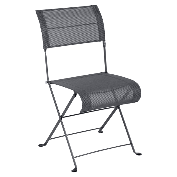 Anthracite Dune Folding Outdoor Chair By Fermob in Anthracite