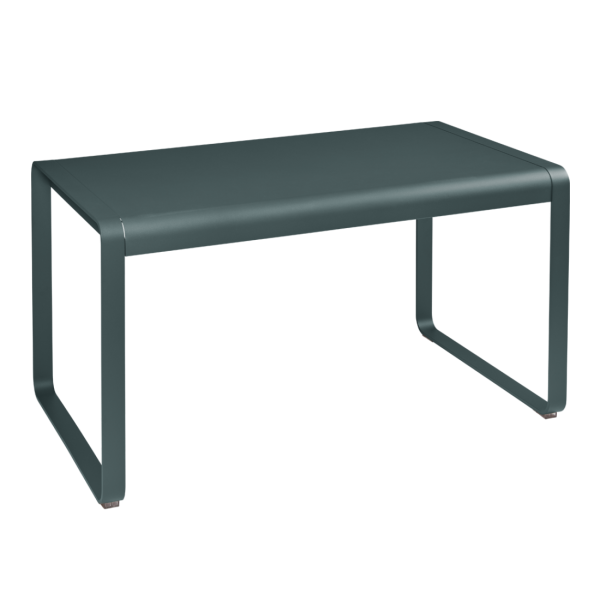 Storm Grey Bellevie Outdoor Dining Table 140 x 80cm By Fermob in Storm Grey