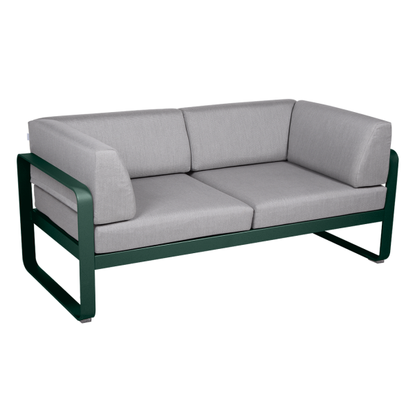 Cedar Green Bellevie 2 Seater Outdoor Club Sofa By Fermob in Cedar Green