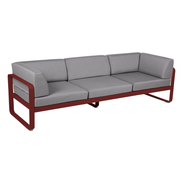 Chilli Bellevie 3 Seater Outdoor Club Sofa By Fermob in Chilli