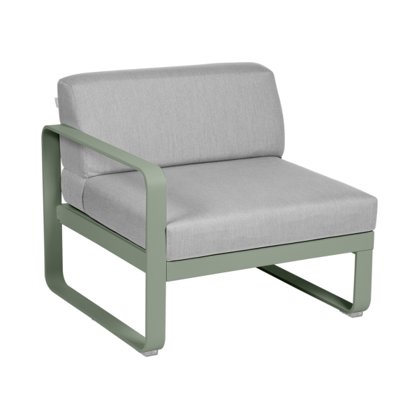 Cactus Bellevie Outdoor Modular 1 Seater Left Module By Fermob in Cactus