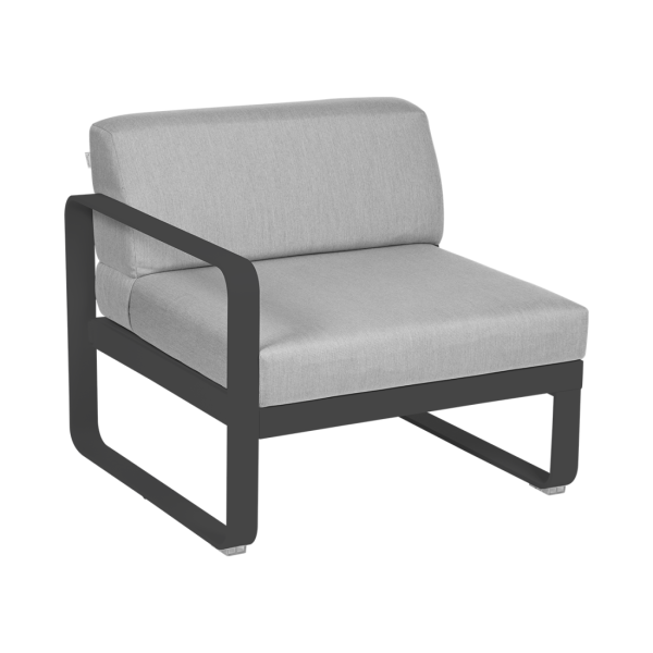 Anthracite Bellevie Outdoor Modular 1 Seater Left Module By Fermob in Anthracite