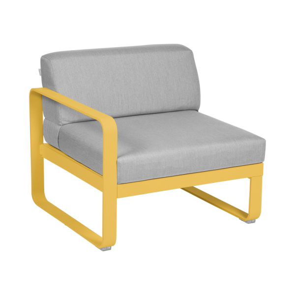 Honey Bellevie Outdoor Modular 1 Seater Left Module By Fermob in Honey