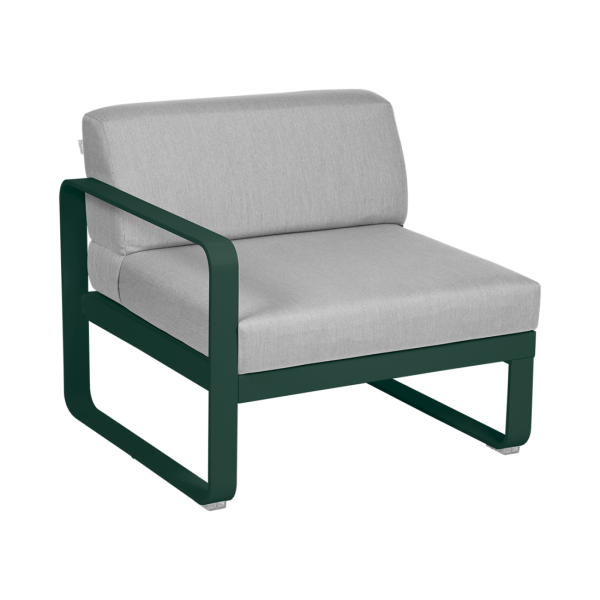 Cedar Green Bellevie Outdoor Modular 1 Seater Left Module By Fermob in Cedar Green