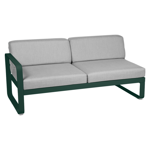 Cedar Green Bellevie Outdoor Modular 2 Seater Left Module By Fermob in Cedar Green