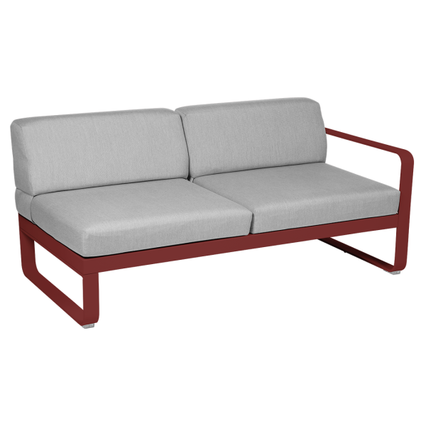 Chilli Bellevie Outdoor Modular 2 Seater Right Module By Fermob in Chilli