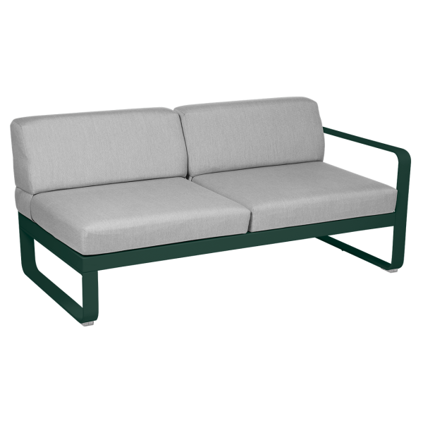 Cedar Green Bellevie Outdoor Modular 2 Seater Right Module By Fermob in Cedar Green