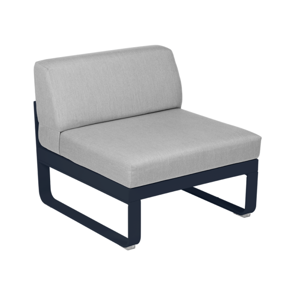 Deep Blue Bellevie Outdoor Modular 1 Seater Central Module By Fermob in Deep Blue