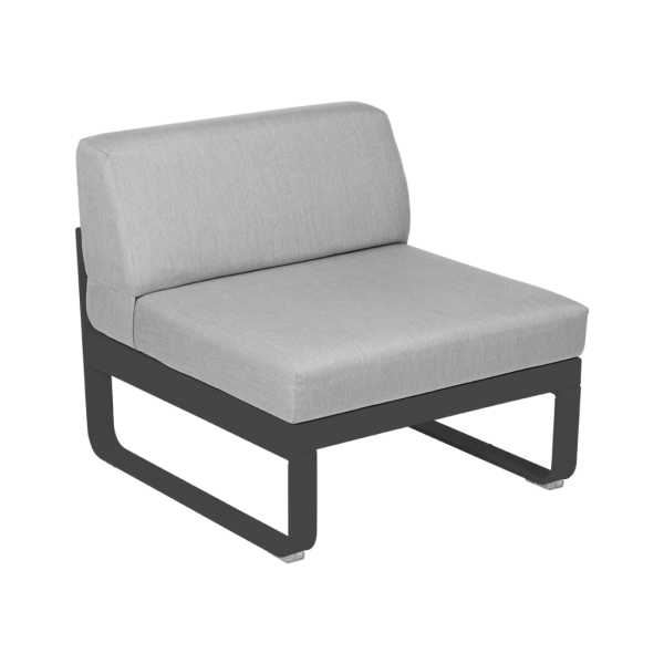 Anthracite Bellevie Outdoor Modular 1 Seater Central Module By Fermob in Anthracite