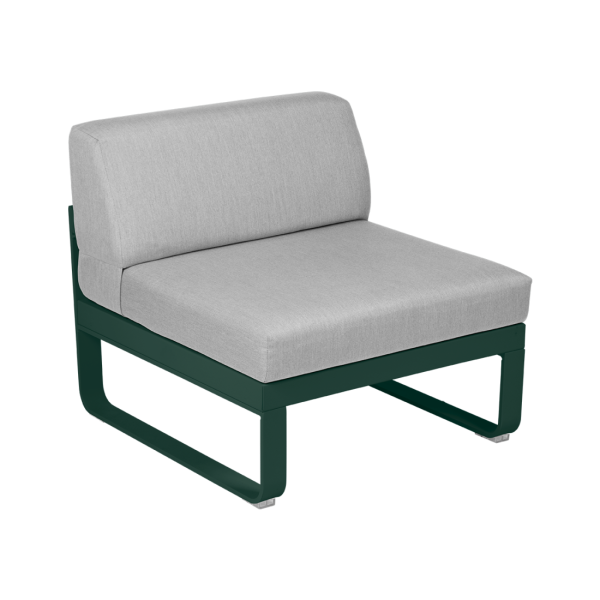 Cedar Green Bellevie Outdoor Modular 1 Seater Central Module By Fermob in Cedar Green