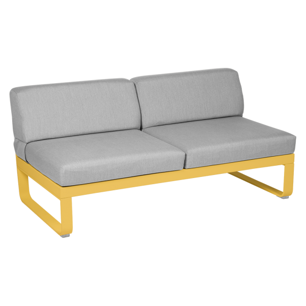 Honey Bellevie Outdoor Modular 2 Seater Central Module By Fermob in Honey