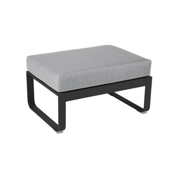 Anthracite Bellevie Outdoor Modular 1 Seater Ottoman By Fermob in Anthracite