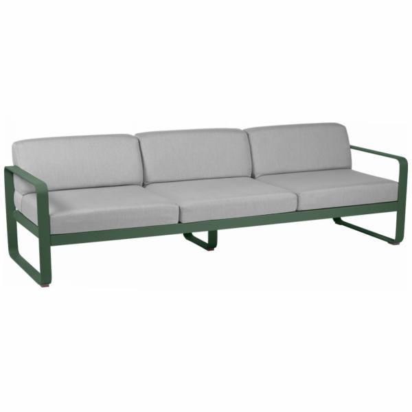 Cedar Green Bellevie 3 Seater Outdoor Sofa By Fermob in Cedar Green