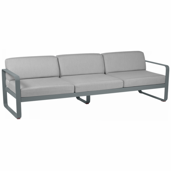 Storm Grey Bellevie 3 Seater Outdoor Sofa By Fermob in Storm Grey