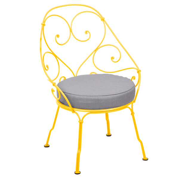 Honey 1900 Cabriolet Garden Armchair By Fermob in Honey