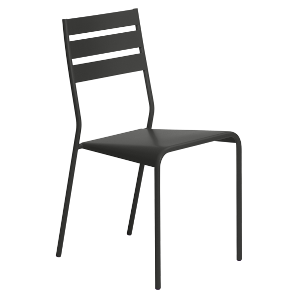Facto Outdoor Dining Chair By Fermob in Liquorice
