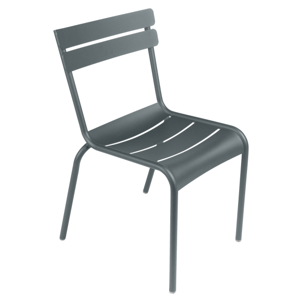 Storm Grey Luxembourg Outdoor Dining Chair By Fermob in Storm Grey