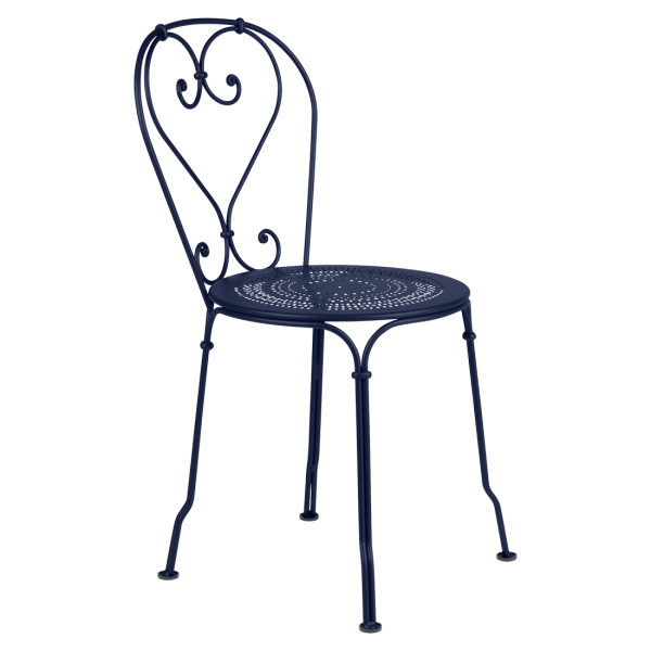 Deep Blue 1900 Garden Dining Chair By Fermob in Deep Blue