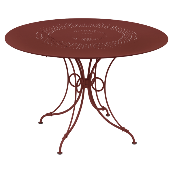 Chilli 1900 Garden Dining Table Round 117cm By Fermob in Chilli