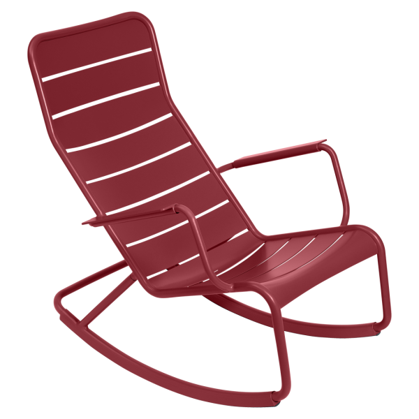 Chilli Luxembourg Outdoor Rocking Chair By Fermob in Chilli