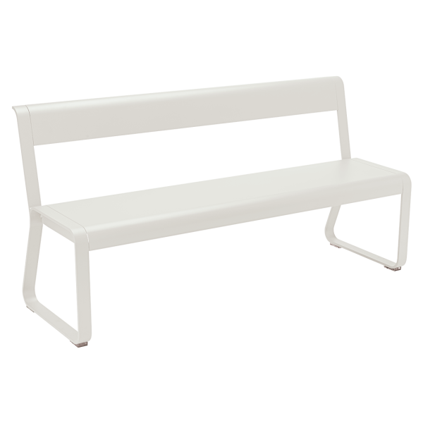 Bellevie Outdoor Dining Bench with Back By Fermob in Clay Grey