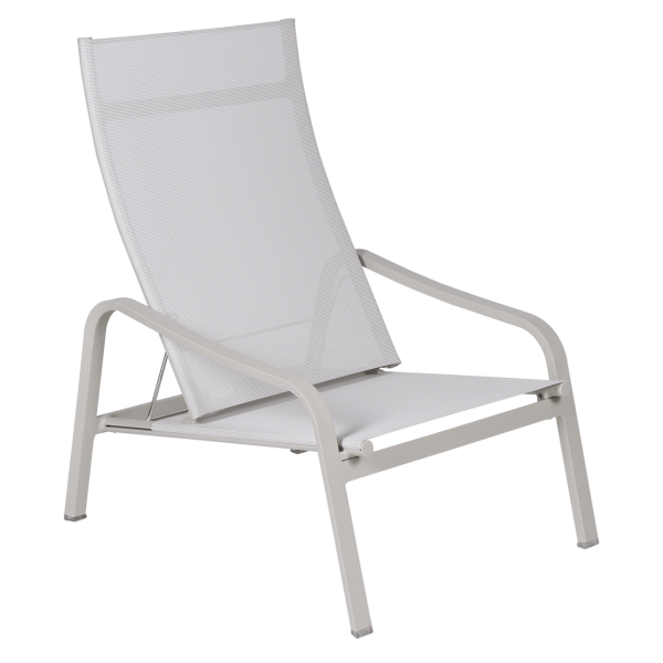 Clay Grey Alize Outdoor Low Armchair By Fermob in Clay Grey