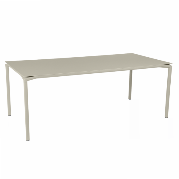 Clay Grey Calvi Aluminium Outdoor Dining Table 195 x 95cm By Fermob in Clay Grey