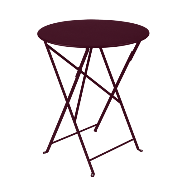 Bistro Outdoor Folding Table Round 60cm By Fermob in Black Cherry
