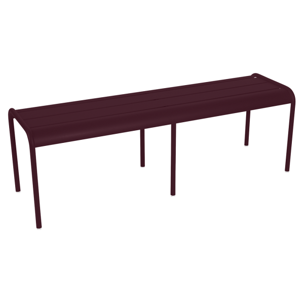 Luxembourg Outdoor Dining Bench By Fermob in Black Cherry