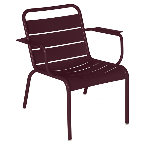 Luxembourg Outdoor Lounge Armchair By Fermob in Black Cherry
